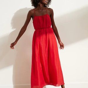 Banana Republic Ramie Red Maxi Dress (Size S)